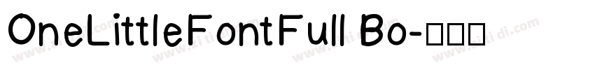OneLittleFontFull Bo字体转换